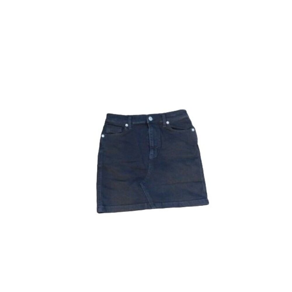 We The Free Size 26 Black STRETCH Denim Jean Short Skirt